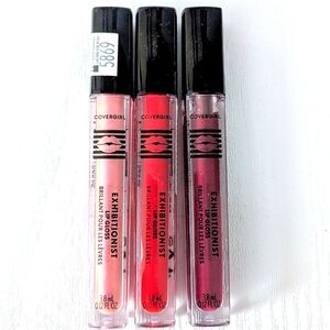 COVERGIRL Exhibitionist Lip Gloss Intense Hydration & Shine (LOT OF 3)
